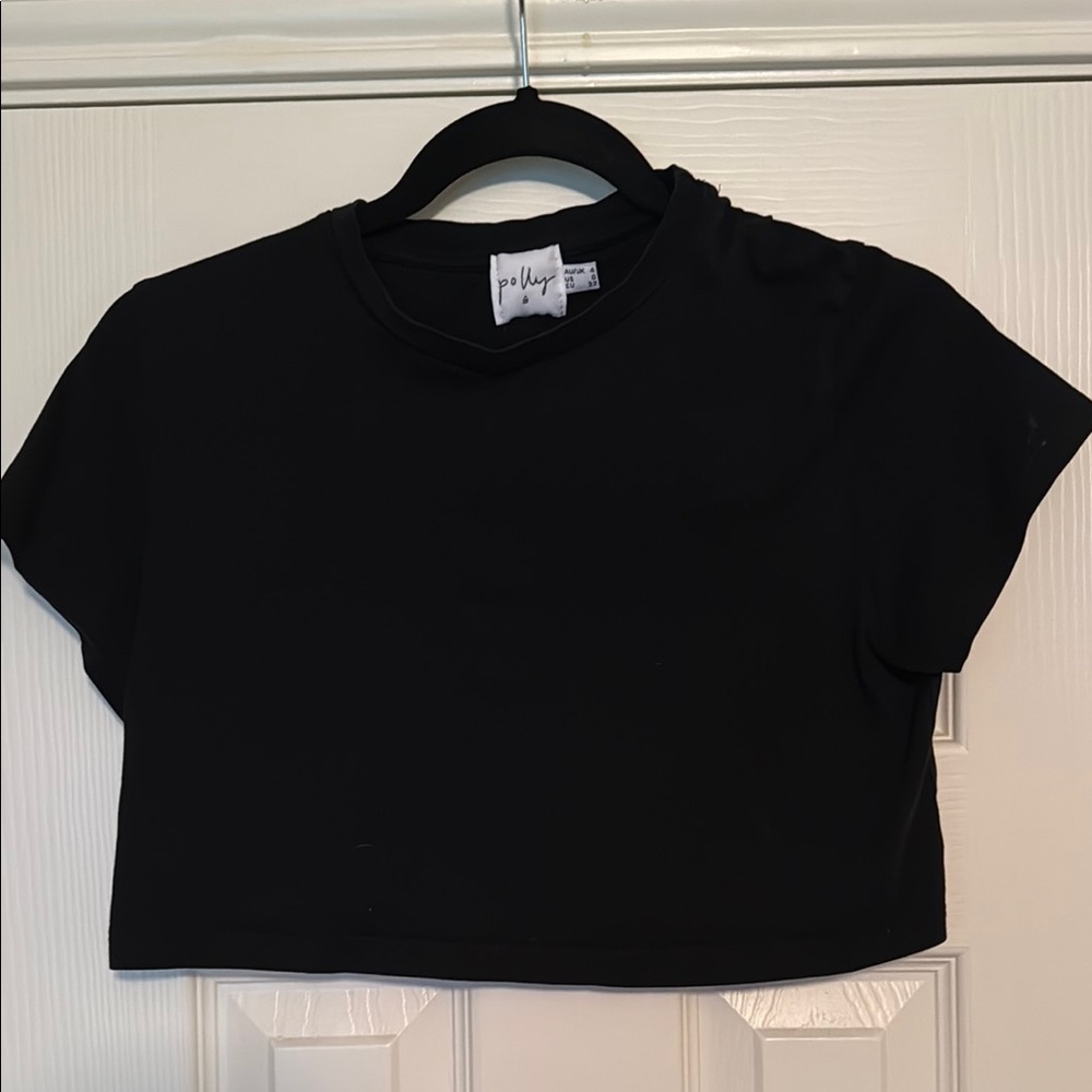 Trendy Black Crop Top by Wild Fable